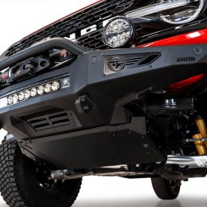 A.desert Des Skid Plate, Rock Fighter, For Use with Rock Fighter Bumper, Powder Coat, Satin Black, Aluminum Alloy – AC23005NA03