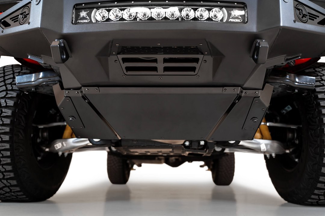 A.desert Des Skid Plate, Rock Fighter, For Use with Rock Fighter Bumper, Powder Coat, Satin Black, Aluminum Alloy – AC23005NA03
