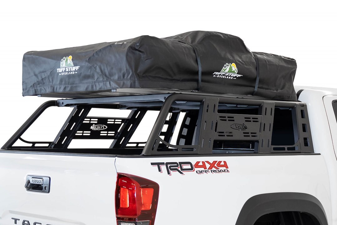 A.desert Des Ladder Rack, Lander Overland, Mounts to Factory Bed Rail System/ Clamp-On, Direct-Fit, Powder Coated, Black, Steel – C698832000103