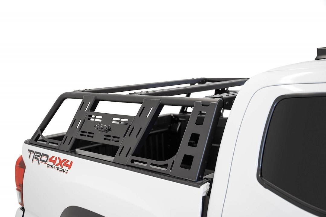 A.desert Des Ladder Rack, Lander Overland, Mounts to Factory Bed Rail System/ Clamp-On, Direct-Fit, Powder Coated, Black, Steel – C698832000103