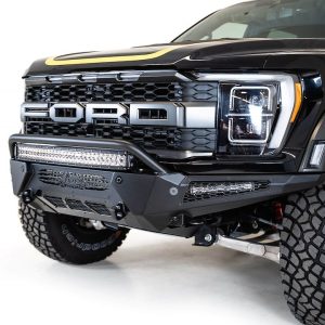 A.desert Des Bumper, Honeybadger, One Piece Design, Direct-Fit, Mounting Hardware Included, With Short Bull Bar, Without Winch Mount – F210221180103