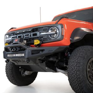 A.desert Des Bumper, Rock Fighter, One Piece Design, Direct-Fit, Mounting Hardware Included, With Bull Bar, With Winch Mount – F260181060103