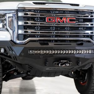 A.desert Des Bumper, Stealth Fighter, One Piece Design, Direct-Fit, Mounting Hardware Included, Without Grille Guard, With Winch Mount – F461403030103