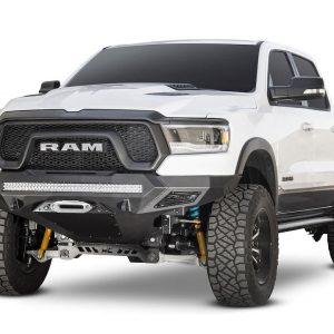 A.desert Des Bumper, Stealth Fighter, One Piece Design, Direct-Fit, Mounting Hardware Included, Without Grille Guard, With Winch Mount – F611422770103