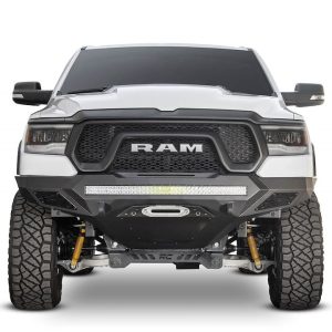 A.desert Des Bumper, Stealth Fighter, One Piece Design, Direct-Fit, Mounting Hardware Included, Without Grille Guard, With Winch Mount – F611422770103