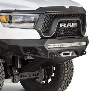 A.desert Des Bumper, Stealth Fighter, One Piece Design, Direct-Fit, Mounting Hardware Included, Without Grille Guard, With Winch Mount – F611422770103