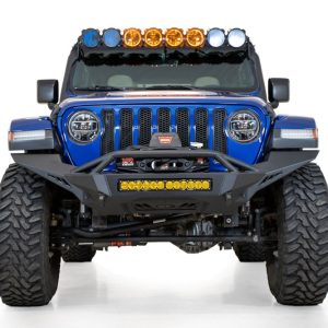 A.desert Des Bumper, Stealth Fighter, One Piece Design, Direct-Fit, Mounting Hardware Included, With Bull Bar, With Winch Mount – F960292110103