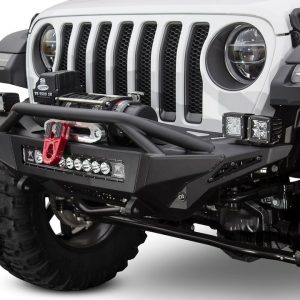 A.desert Des Bumper, Stealth Fighter, Modular Design, Direct-Fit, Mounting Hardware Included, With Bull Bar, With Winch Mount – F961232080103