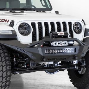 A.desert Des Bumper, Stealth Fighter, One Piece Design, Direct-Fit, Mounting Hardware Included, With Bull Bar, With Winch Mount – F961692080103