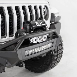 A.desert Des Bumper, Stealth Fighter, One Piece Design, Direct-Fit, Mounting Hardware Included, With Bull Bar, With Winch Mount – F961692080103
