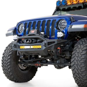 A.desert Des Bumper, Rock Fighter, One Piece Design, Direct-Fit, Mounting Hardware Included, With Bull Bar, With Winch Mount – F964900010103