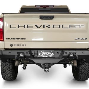A.desert Des Bumper, Stealth Fighter, One Piece Design, Direct-Fit, Mounting Hardware Included, With Tow Hook Mounts – R120081090103