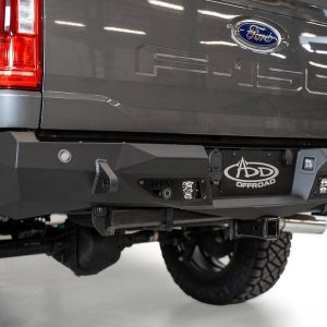 A.desert Des Bumper, Stealth Fighter, One Piece Design, Direct-Fit, Mounting Hardware Included, With Tow Hook Mounts – R1901231280103