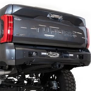 A.desert Des Bumper, Stealth Fighter, One Piece Design, Direct-Fit, Mounting Hardware Included, With Tow Hook Mounts – R763271370103