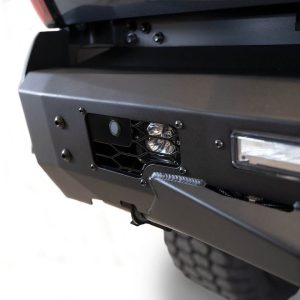 A.desert Des Bumper, Stealth Fighter, One Piece Design, Direct-Fit, Mounting Hardware Included, With Tow Hook Mounts – R763271370103