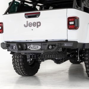 A.desert Des Bumper, Stealth Fighter, One Piece Design, Direct-Fit, Mounting Hardware Included, With Tow Hook Mounts – R971241280103