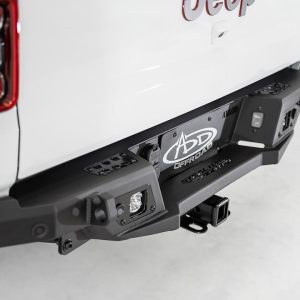 A.desert Des Bumper, Stealth Fighter, One Piece Design, Direct-Fit, Mounting Hardware Included, With Tow Hook Mounts – R971241280103