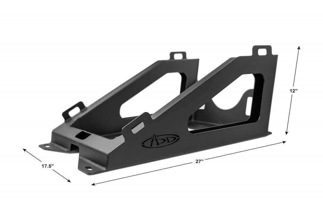 A.desert Des Spare Tire Carrier, Bed Mount, 33 to 40 Inch Tire (14 Inch Width), Hammer Black Powder Coated, Single, Universal – T99918NA01NA