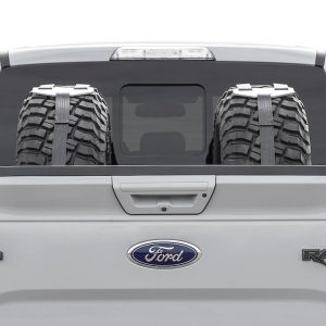 A.desert Des Spare Tire Carrier, Bed Mount, 33 to 40 Inch Tire (14 Inch Width), Hammer Black Powder Coated, Single, Universal – T99918NA01NA
