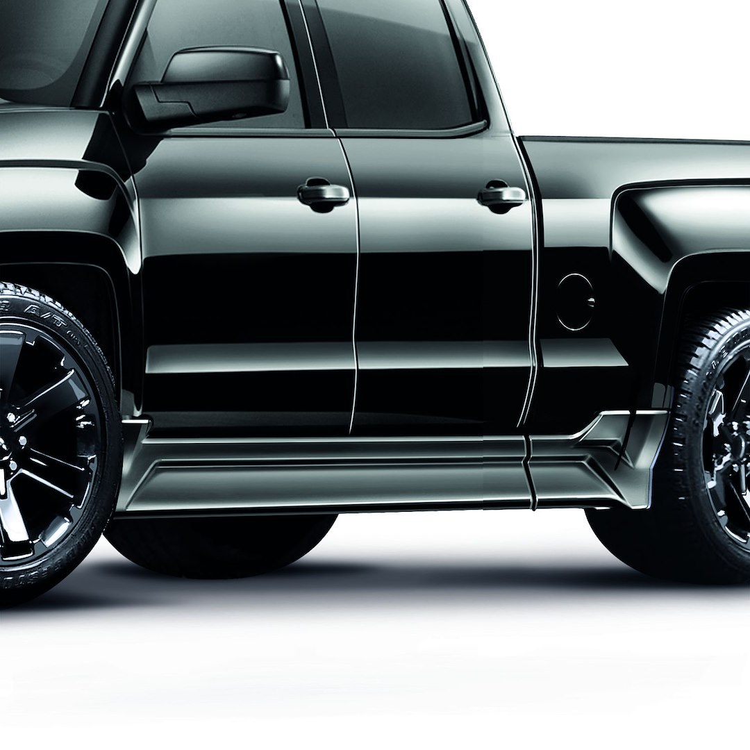 Air Design Side Skirt, Low Rider, Cab, Satin Black, ABS Plastic – GM24A136