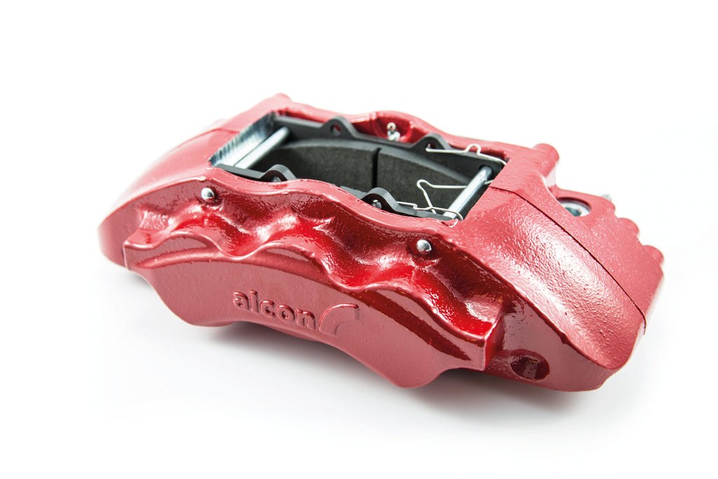 Alcon Brake Brake Kit, With Brake Pads, 6-Piston Red Calipers, 350 Millimeter Diameter X 32 Millimeter Thickness Rotors – BKF1551K06