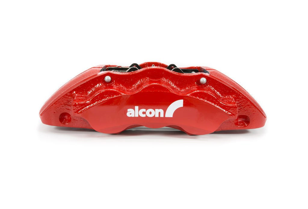 Alcon Brake Brake Kit, With Brake Pads, 6-Piston Red Calipers, 350 Millimeter Diameter X 34 Millimeter Thickness Rotors – BKF1551K61