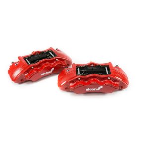 Alcon Brake Brake Kit, With Brake Pads, 6-Piston Red Calipers, 350 Millimeter Diameter X 34 Millimeter Thickness Rotors – BKF1551K61