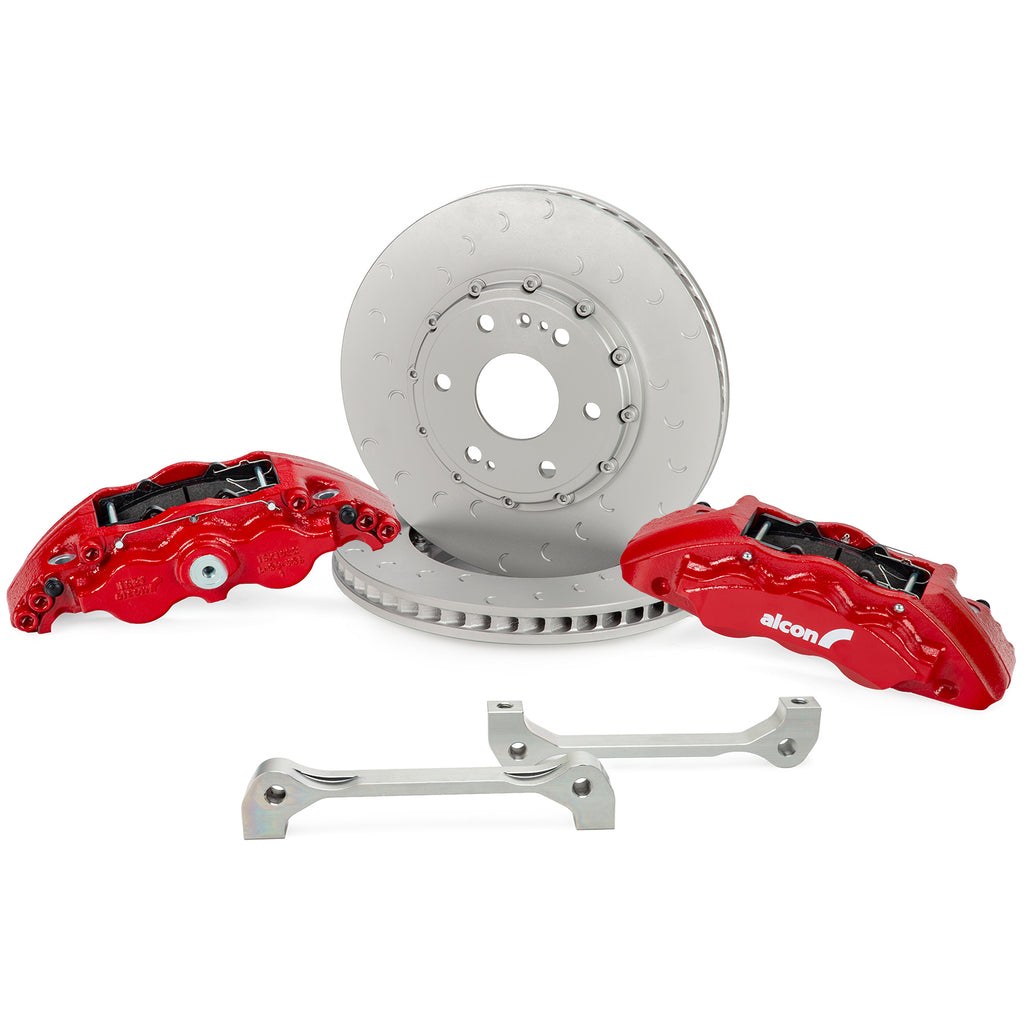 Alcon Brake Brake Kit, With Brake Pads, 6-Piston Red Calipers, 355 Millimeter Diameter X 33 Millimeter Thickness Rotors – BKF1559BF58