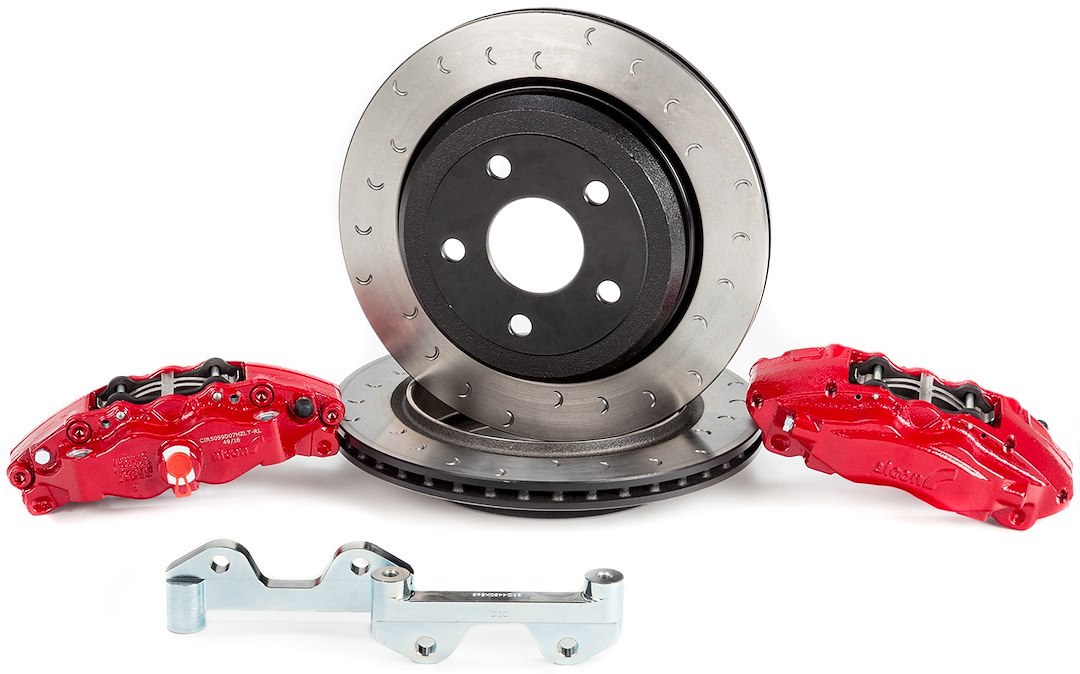 Alcon Brake Brake Kit, With Brake Pads, 4-Piston Red Calipers, 330 Millimeter Diameter X 22 Millimeter Thickness Rotors – BKR5059D12