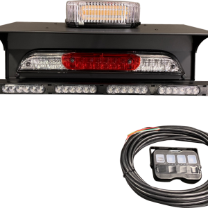 Acari Fleet Warning Light, 540 Series, 19-3/4 Inch Length X 7.7 Inch Height, Mini Bar, Clamp on Mount, Amber LED, Clear – 540-6F-COL