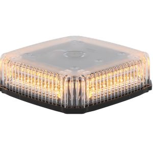 Acari Fleet Warning Light, 360 Series, 7.6 Inch Width X 7.6 Inch Depth X 2.3 Inch Height, Mini Bar, Permanent Mount, Amber LED, Clear – AC-360-CA