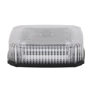 Acari Fleet Warning Light, 360 Series, 7.6 Inch Width X 7.6 Inch Depth X 2.3 Inch Height, Mini Bar, Permanent Mount, Amber LED, Clear – AC-360-CA