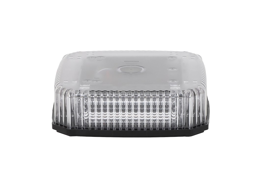 Acari Fleet Warning Light, 360 Series, 7.6 Inch Width X 7.6 Inch Depth X 2.3 Inch Height, Mini Bar, Permanent Mount, Amber LED, Clear – AC-360-CA