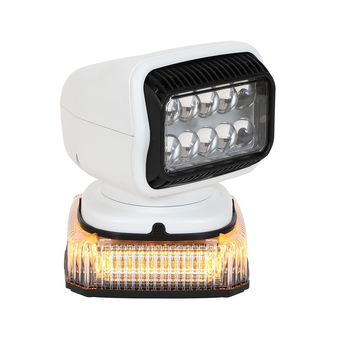 Acari Fleet Warning Light, 360 Series, 7.6 Inch Width X 7.6 Inch Depth X 2.3 Inch Height, Mini Bar, Permanent Mount, Amber LED, Clear – AC-360-CA