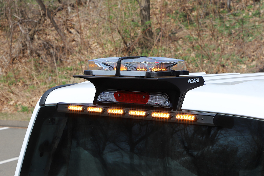 Acari Fleet Warning Light Mount, At Series, For Warning Lights/ Antennas/ GPS and Roof Top Accessories, Clamp on Mount, Powder Coated – AT-FORD-F