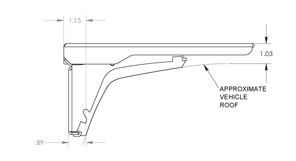 Acari Fleet Warning Light Mount, Capper Series, For Warning Lights/ Antennas/ GPS and Roof Top Accessories, Clamp on Mount – RTM-101-LP-C-FORD