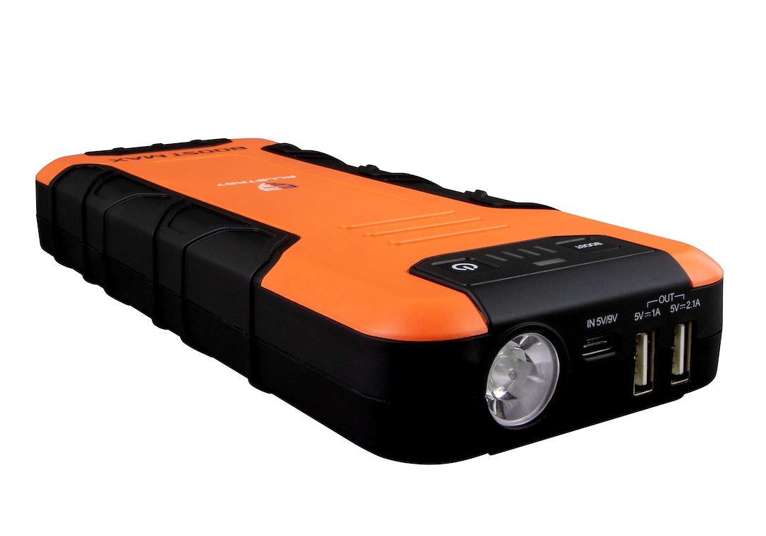 Allstart Battery Portable Jump Starter, Boost Max, For Use with Gas and Diesel Powered Engines, 2500 Peak Amps, With Two 5 Volt DC Outlets – 560