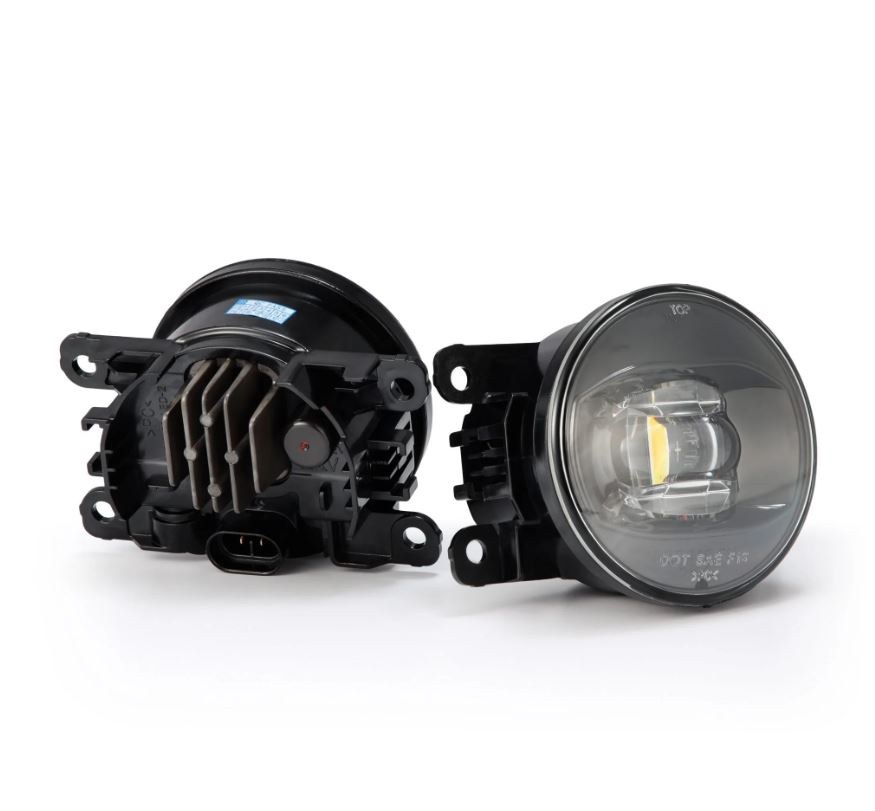 Alpharex USA Driving/ Fog Light, Doubletap, LED Bulb, Dual Color Luxx Chip, Round, 12 Volt, Projector Beam – 210002