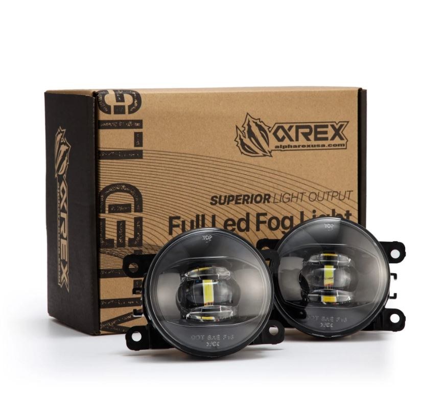 Alpharex USA Driving/ Fog Light, Doubletap, LED Bulb, Dual Color Luxx Chip, Round, 12 Volt, Projector Beam – 210002
