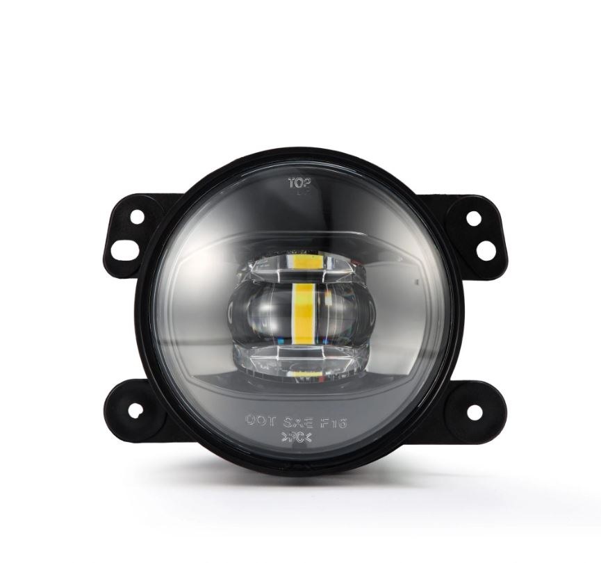 Alpharex USA Driving/ Fog Light, Doubletap, LED Bulb, Dual Color Luxx Chip, Round, 12.2 Watt/ 12 Volt, Projector Beam – 210004