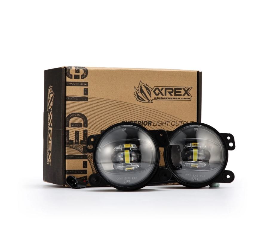Alpharex USA Driving/ Fog Light, Doubletap, LED Bulb, Dual Color Luxx Chip, Round, 12.2 Watt/ 12 Volt, Projector Beam – 210004