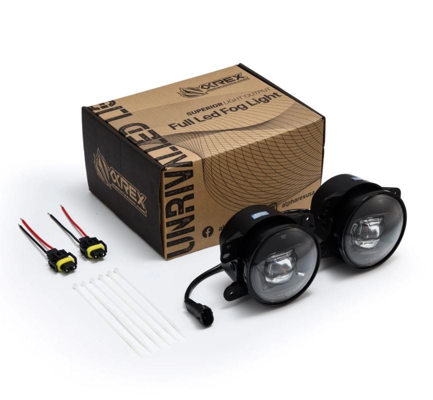 Alpharex USA Driving/ Fog Light, Doubletap, LED Bulb, Dual Color Luxx Chip, Round, 12.2 Watt/ 12 Volt, Projector Beam – 210004