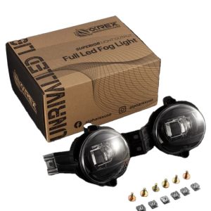 Alpharex USA Driving/ Fog Light, Doubletap, LED Bulb, Dual Color Luxx Chip, Round, 10 Watt/ 10 Volt, Projector Beam – 210005