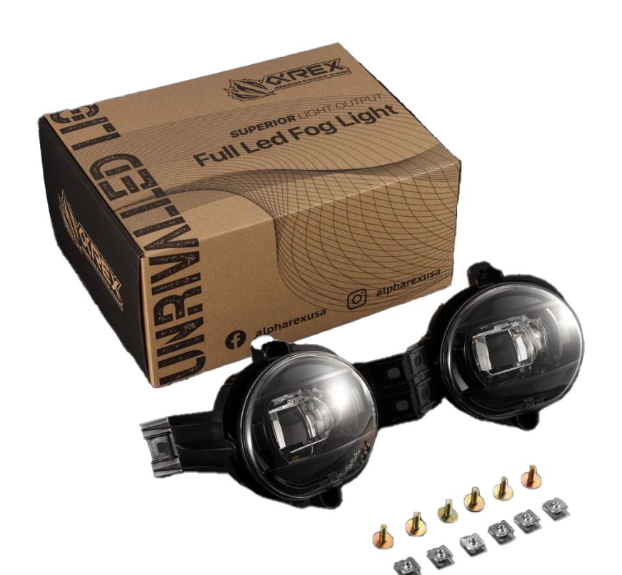 Alpharex USA Driving/ Fog Light, Doubletap, LED Bulb, Dual Color Luxx Chip, Round, 10 Watt/ 10 Volt, Projector Beam – 210005