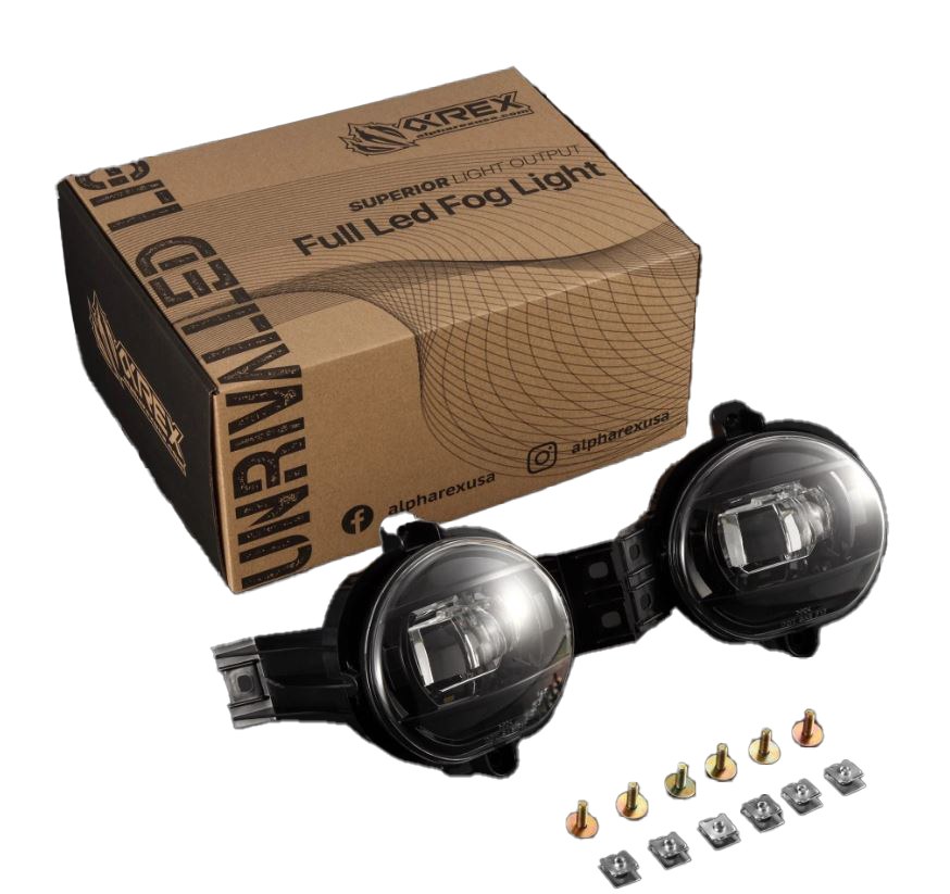 Alpharex USA Driving/ Fog Light, Doubletap, LED Bulb, Dual Color Luxx Chip, Round, 10 Watt/ 10 Volt, Projector Beam – 210005