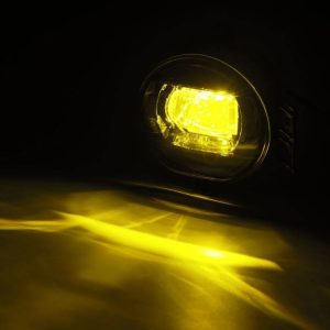 Alpharex USA Driving/ Fog Light, Doubletap, LED Bulb, Dual Color Luxx Chip, Round, 10 Watt/ 10 Volt, Projector Beam – 210005