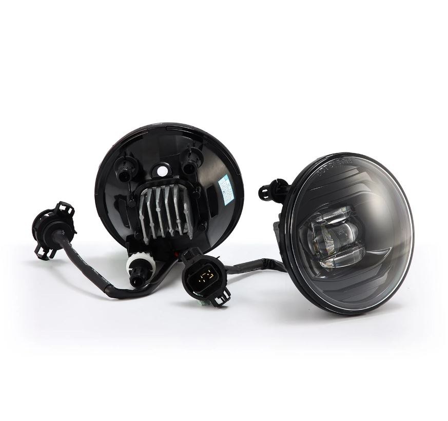 Alpharex USA Driving/ Fog Light, Doubletap, LED Bulb, Dual Color Luxx Chip, Round, 12.2 Watt/ 10 Volt, Projector Beam – 210007