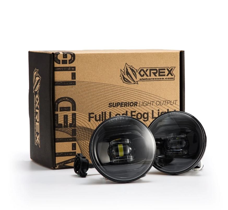 Alpharex USA Driving/ Fog Light, Doubletap, LED Bulb, Dual Color Luxx Chip, Round, 12.2 Watt/ 10 Volt, Projector Beam – 210007