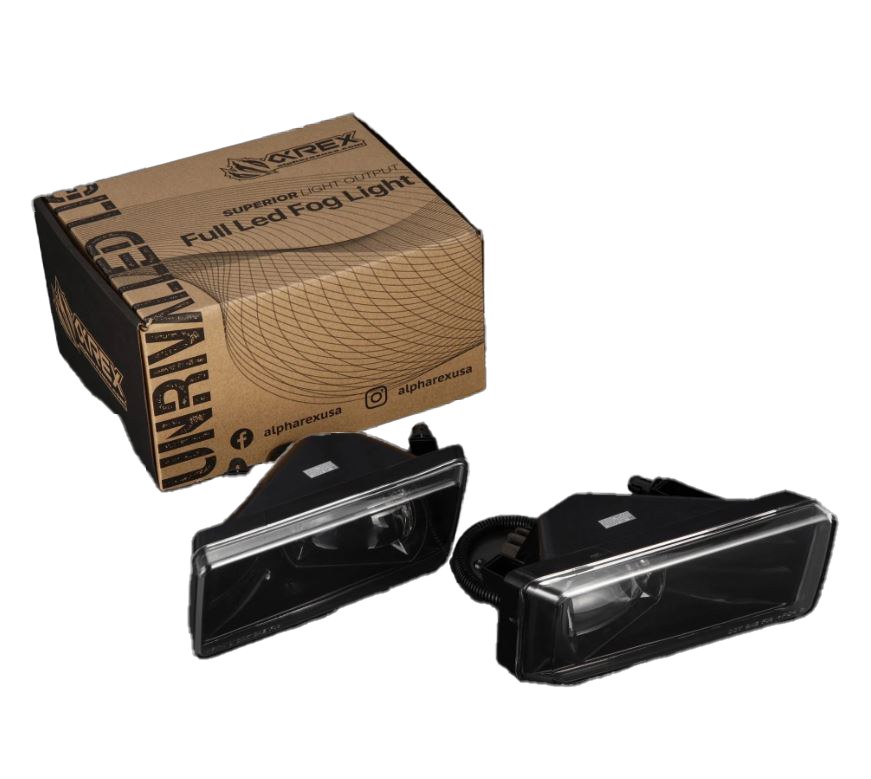 Alpharex USA Driving/ Fog Light, Doubletap, LED Bulb, Luxx Chip, Rectangular, 12.2 Watt/ 12 Volt, Projector Beam – 210008