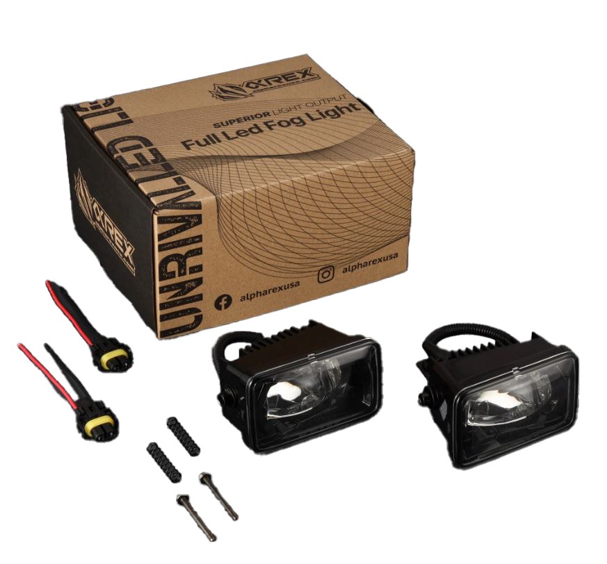 Alpharex USA Driving/ Fog Light, Doubletap, LED Bulb, Luxx Chip, Rectangular, 10 Watt/ 10 Volt, Projector Beam – 210009